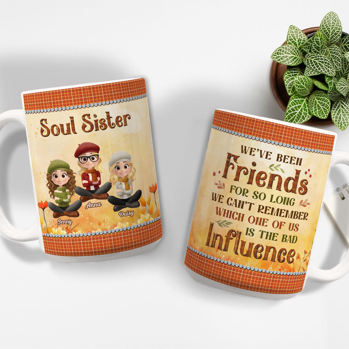 Pumpkin Spice Besties - Personalized Custom Coffee Mug