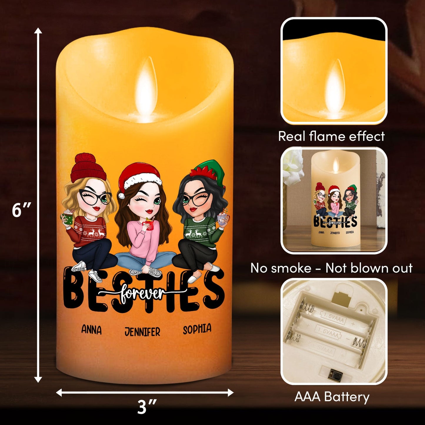 Friendship Is Endless - Personalized Custom LED Candle