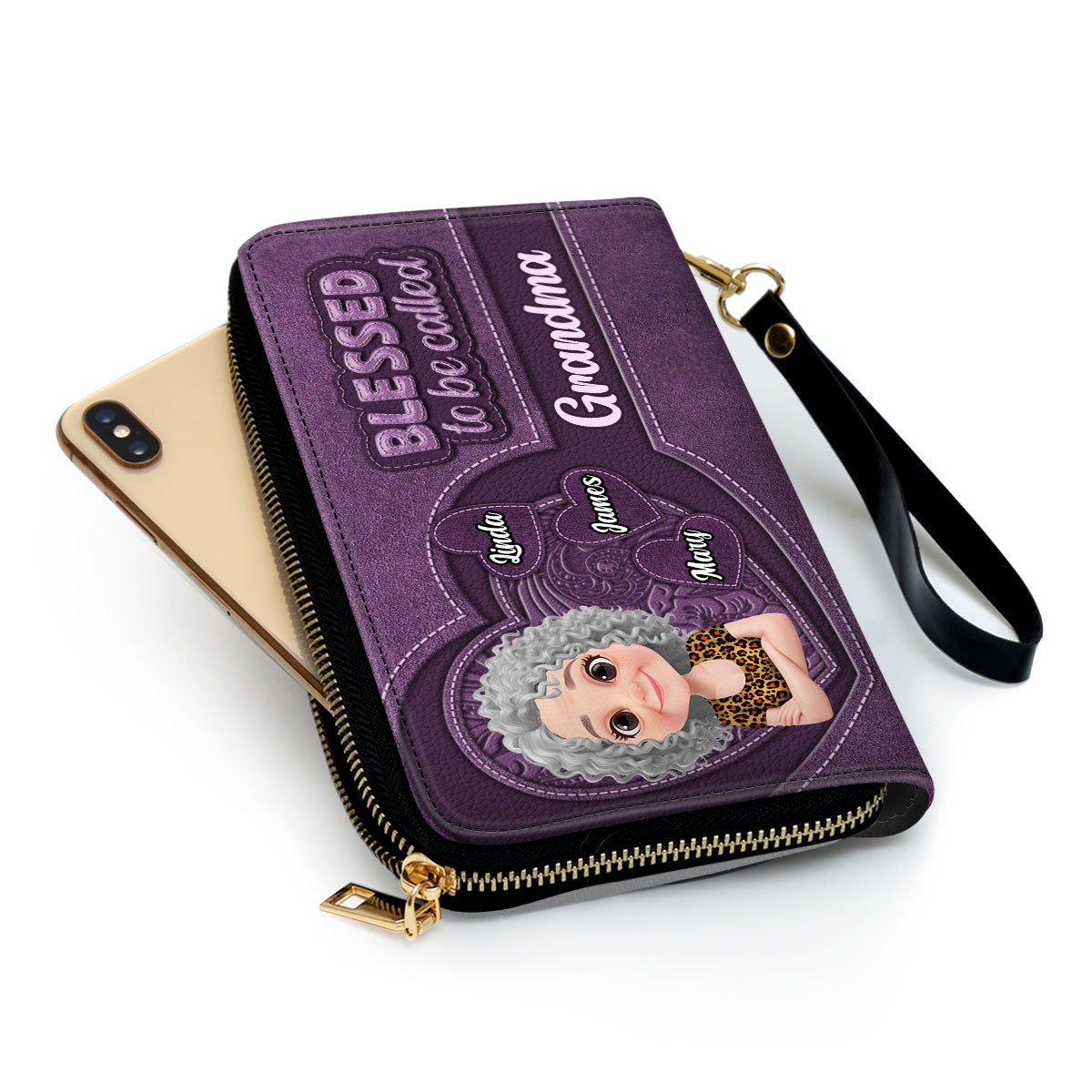 Blessed Mimi -  Personalized Custom Leather Wallet