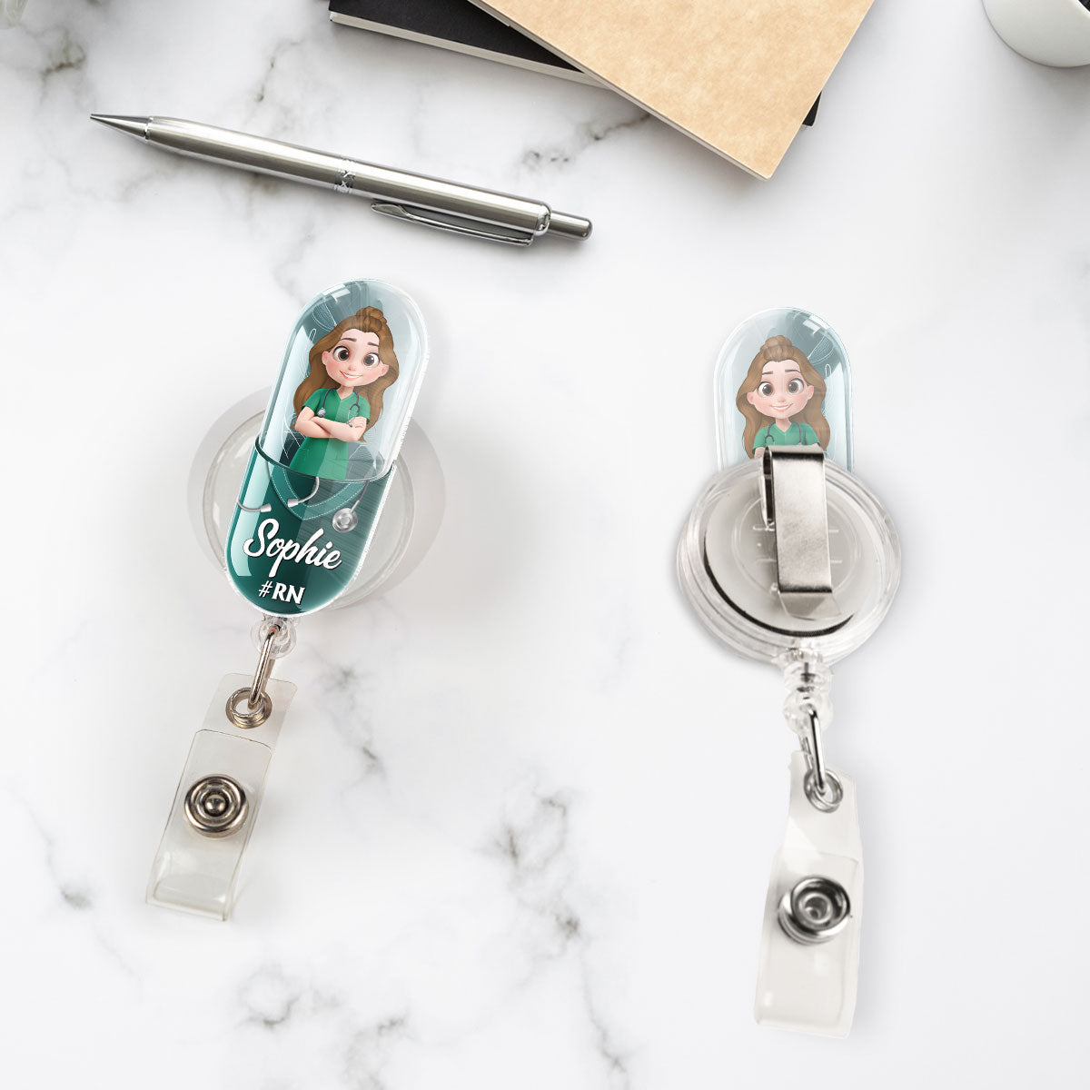 Proud To Be A Nurse Capsule - Personalized Custom Acrylic Badge Reel