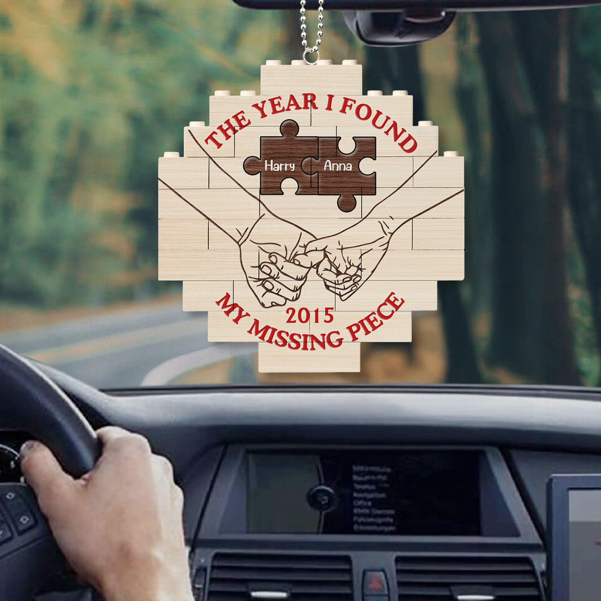 Missing Piece - Personalized Custom Puzzle Car Ornament