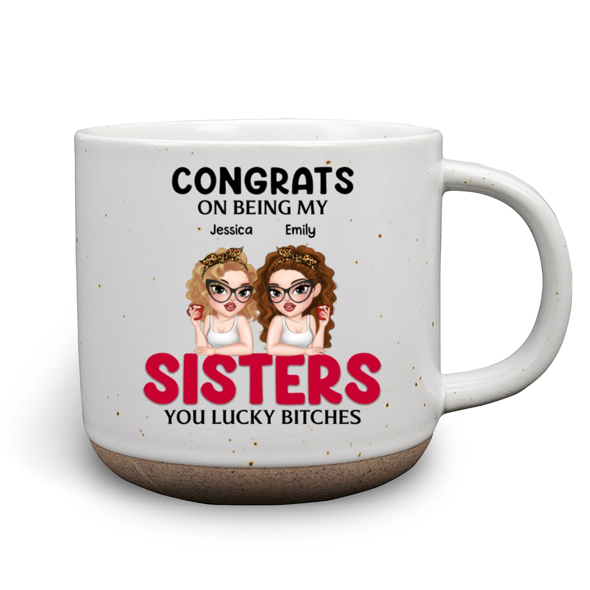 Congrats On Being My Bestie 2024 - Personalized Custom Pottery Mug