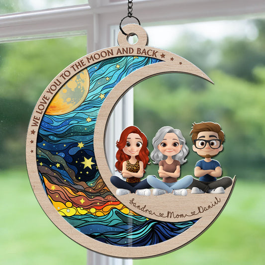 My World Begins With Mom - Personalized Custom Suncatcher