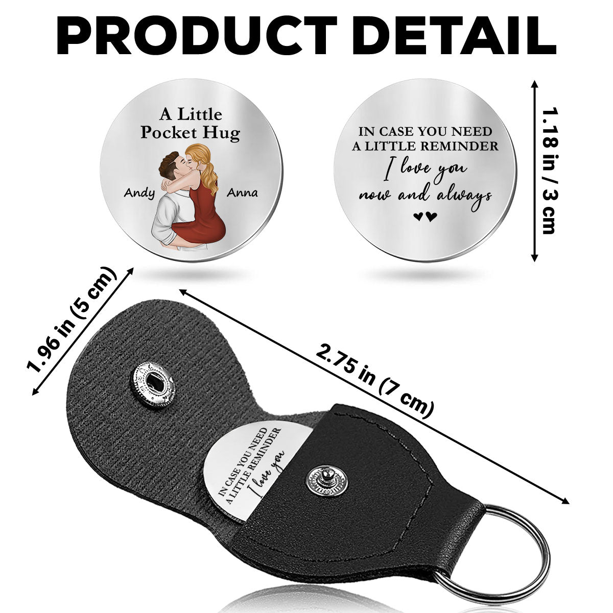 Love You Now And Always - Personalized Custom Pocket Hug