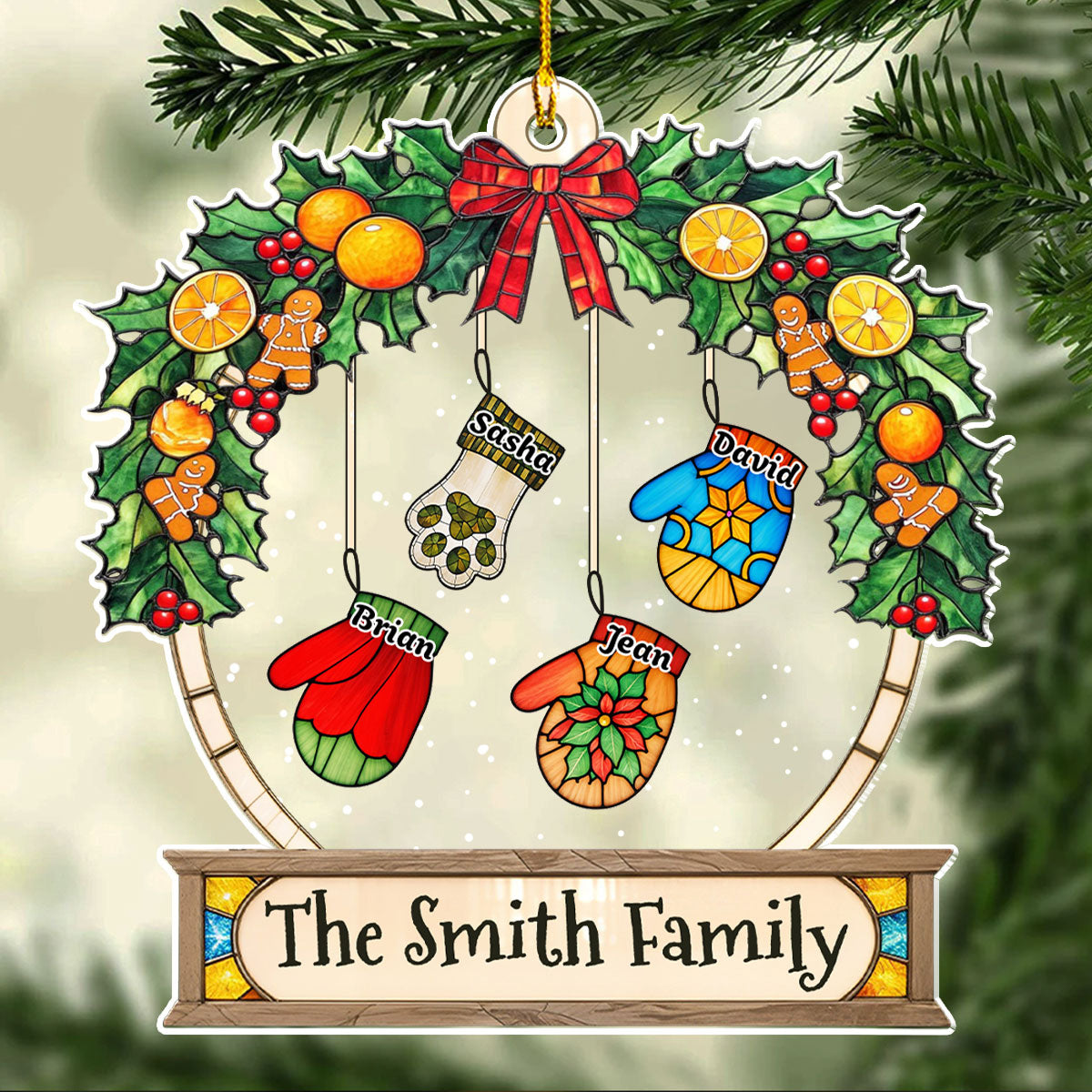 Lovely Gloves Hanging - Personalized Custom Acrylic Ornament