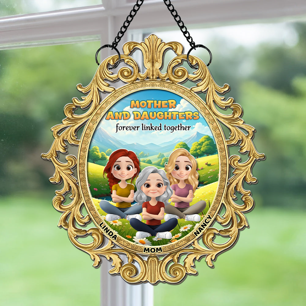 The Love Between Mother And Daughter Forever - Personalized Custom Suncatcher