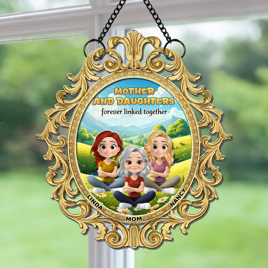 The Love Between Mother And Daughter Forever - Personalized Custom Suncatcher