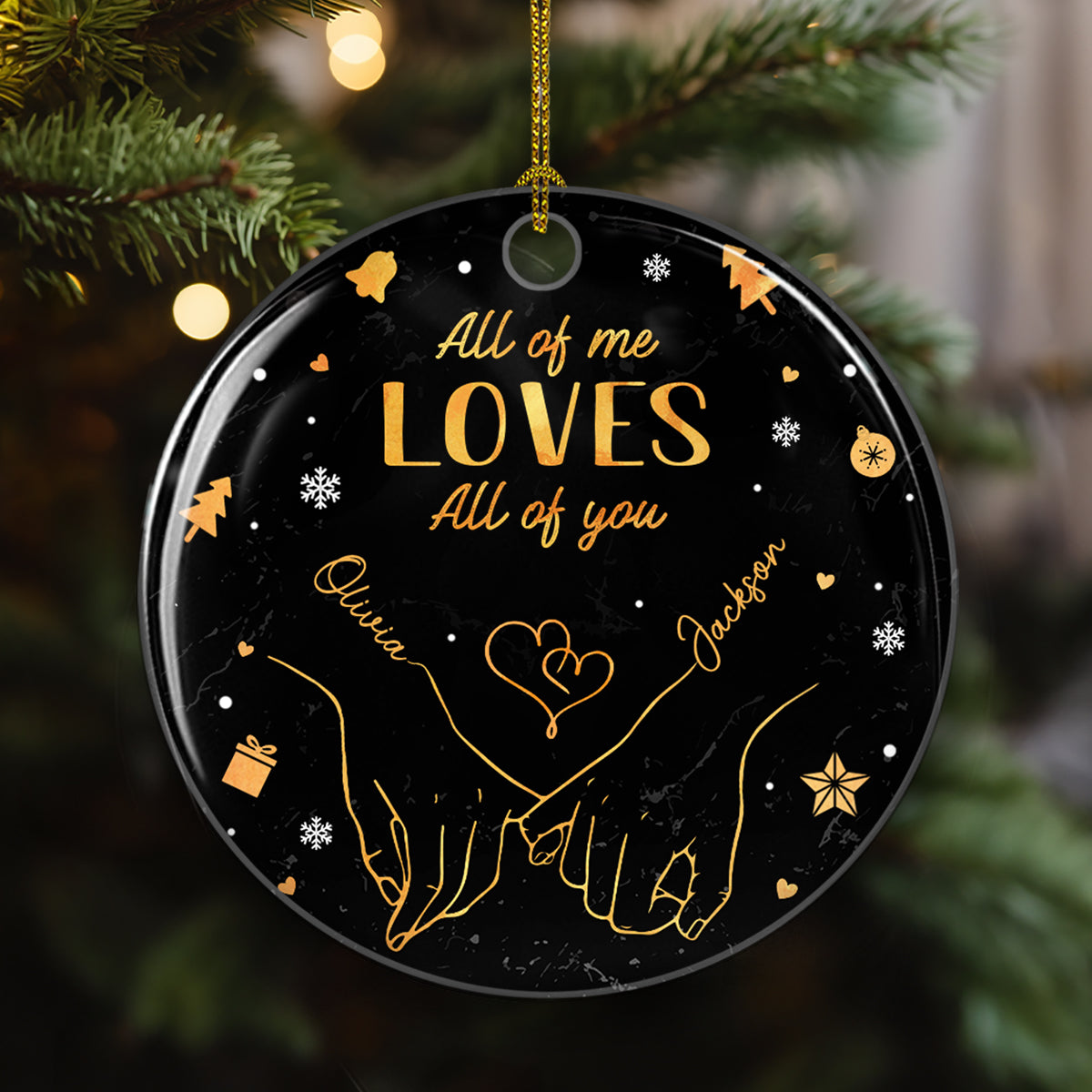 My Heart Is Perfect Because You Are Inside - Personalized Custom Ceramic Ornament