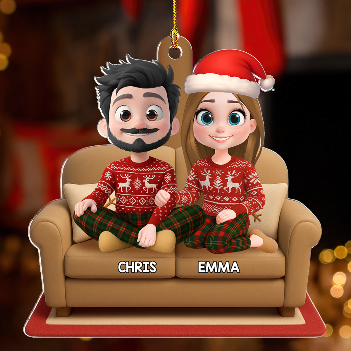 Together Forever - Personalized Custom 3D Effect Acrylic Ornament