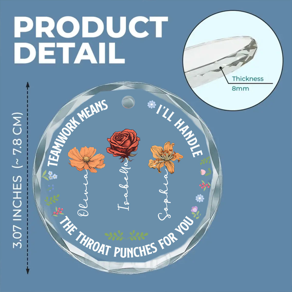 Throwing A Punch - Personalized Custom Glass Ornament