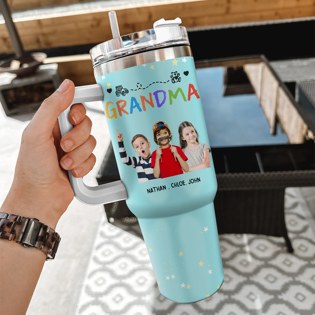 Nana Mama Mommy Grandma - Personalized Custom 40 Oz Tumbler