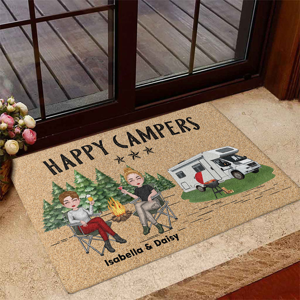 Happy Campers - Personalized Custom Doormat