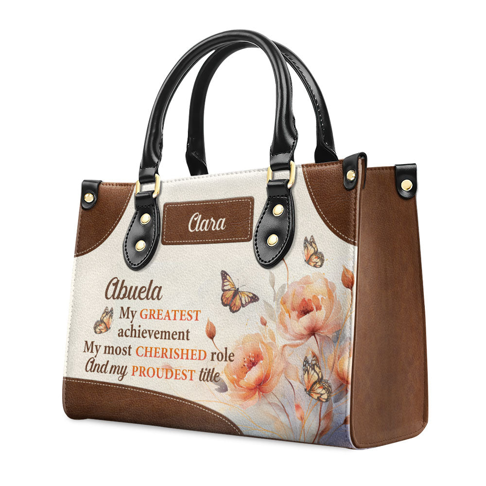 My Greatest Achievement - Personalized Custom Leather Bag
