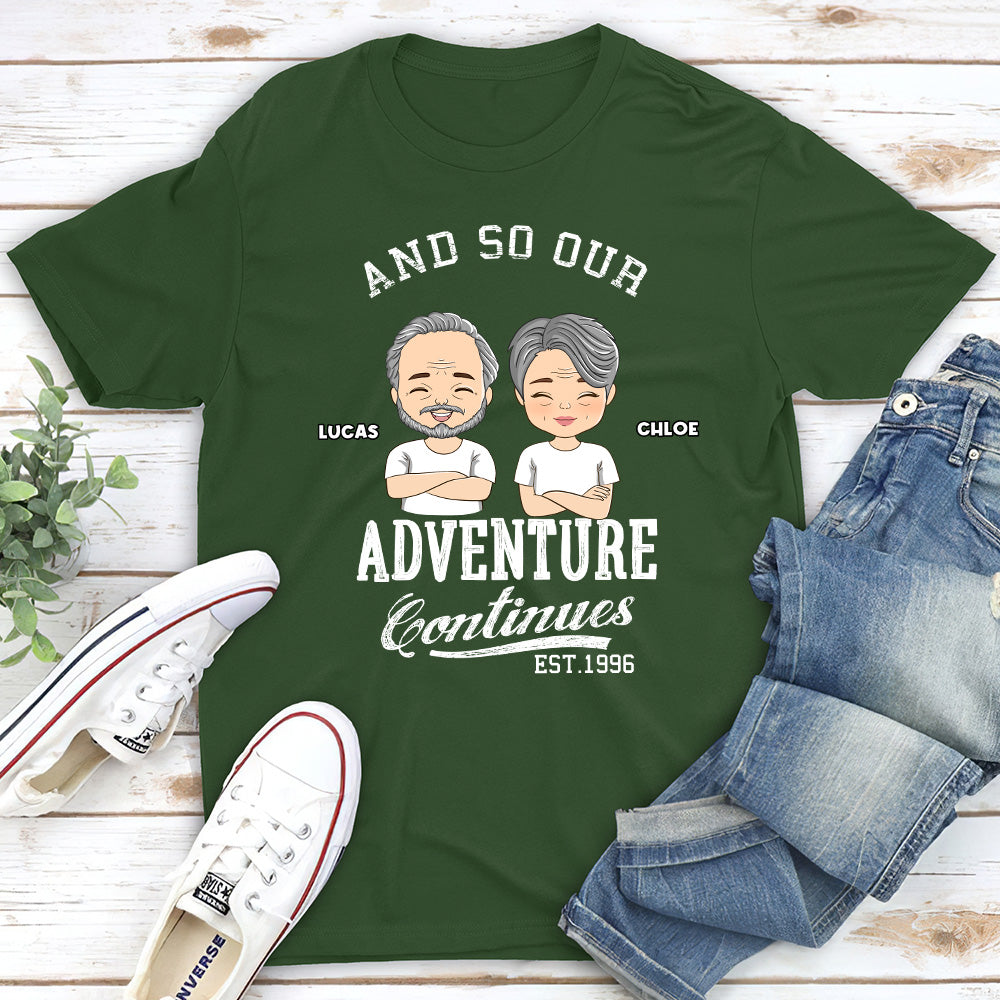 The Adventure Continues - Personalized Custom Classic T-shirt