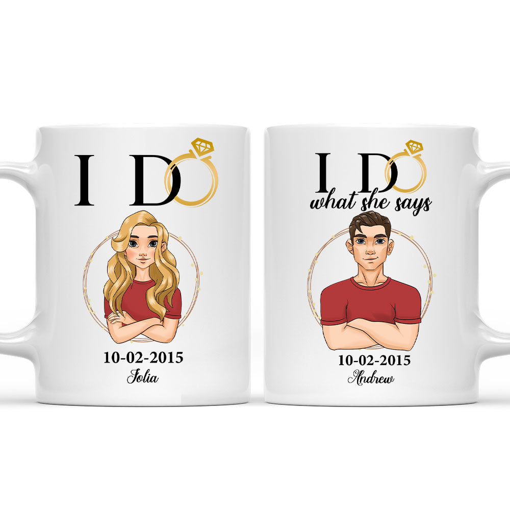 I Do - Personalized Custom Coffee Mug