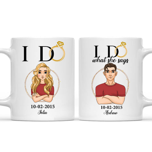 I Do - Personalized Custom Coffee Mug