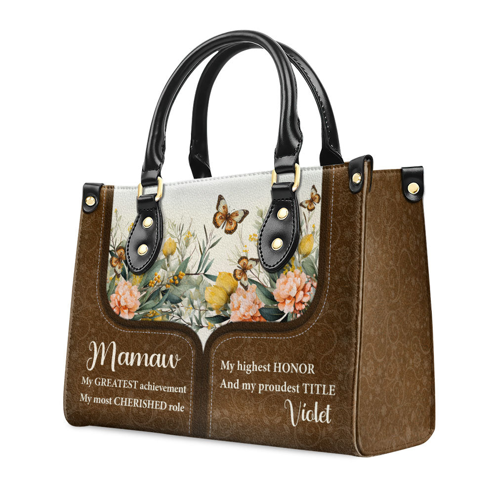 My Highest Honor - Personalized Custom Leather Bag