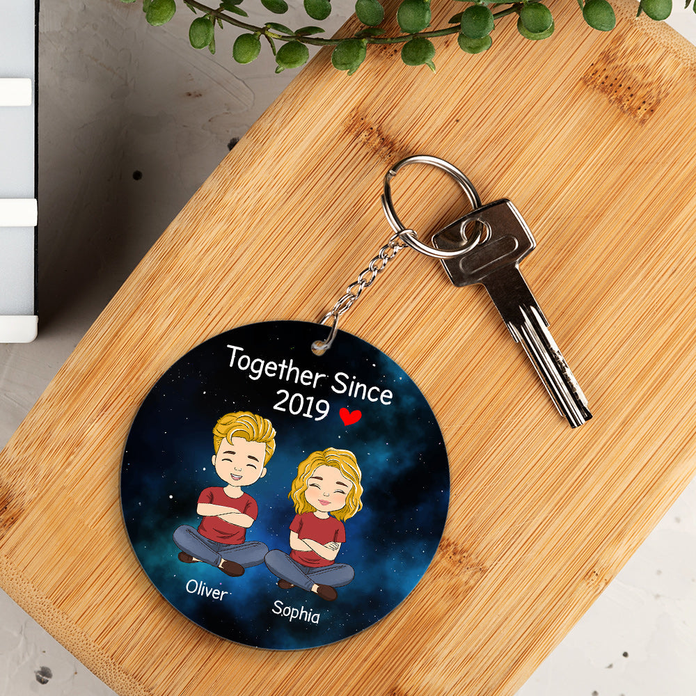 Custom Star Map Together Since - Personalized Custom Acrylic Keychain