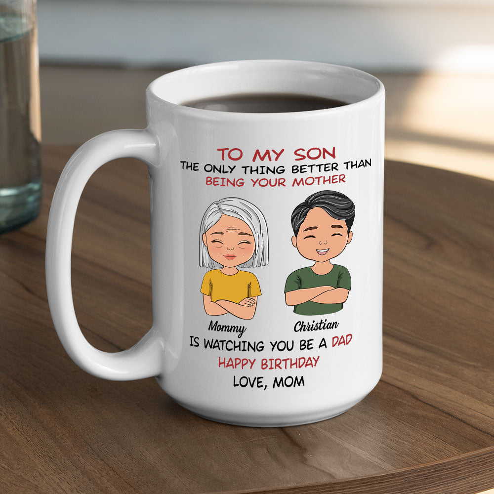 From Mom To Son - Personalized Custom Coffee Mug