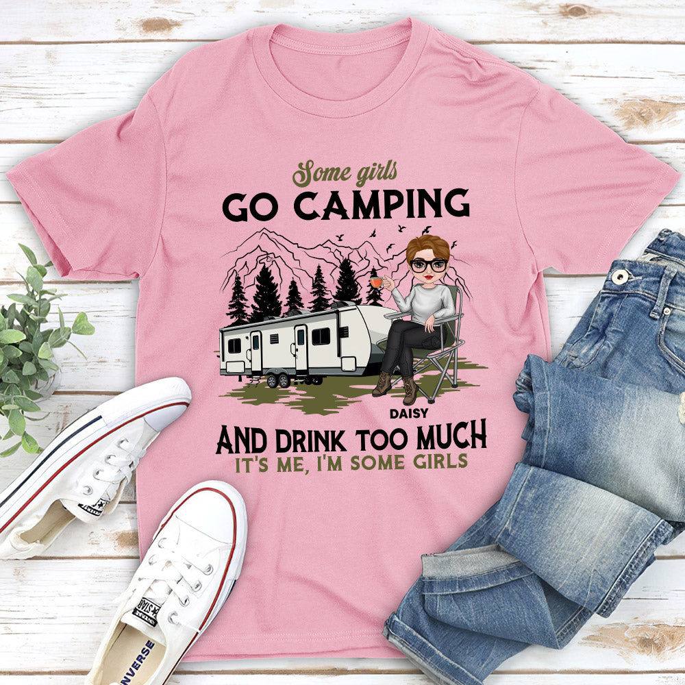 Camping And Drink - Personalized Custom Unisex T-shirt