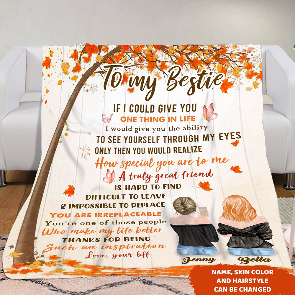 A Truly Great Friend - Personalized Custom Fleece Blanket