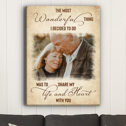 My Life & Heart - Personalized Custom Photo Canvas