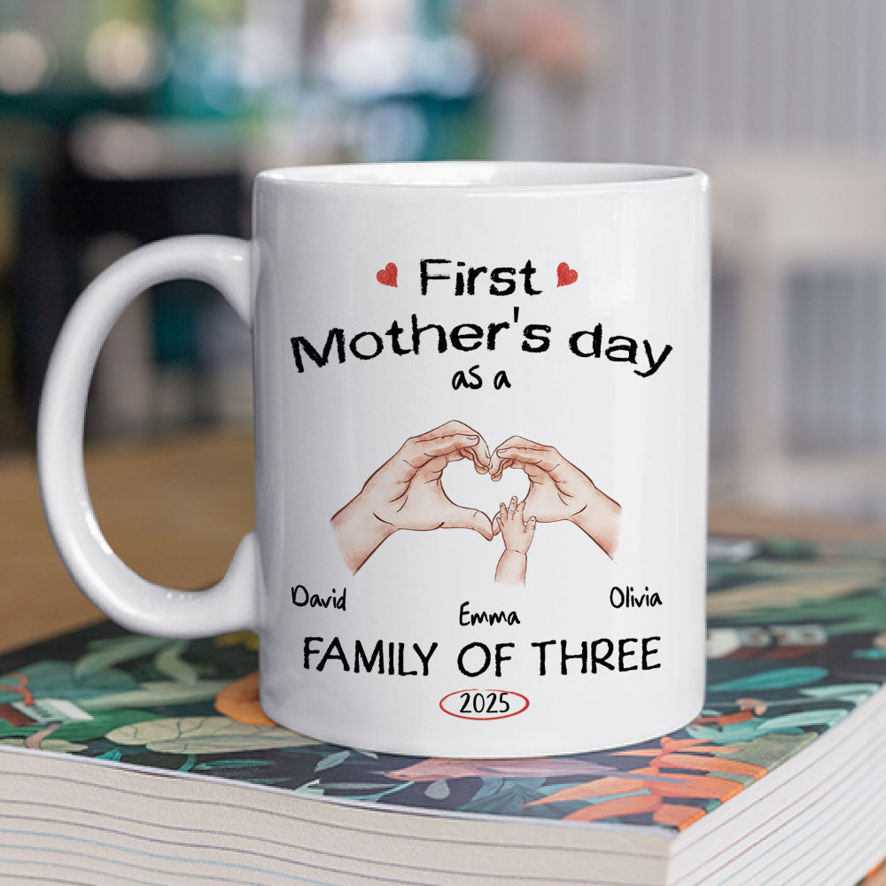 As A Family Of Three - Personalized Custom Coffee Mug