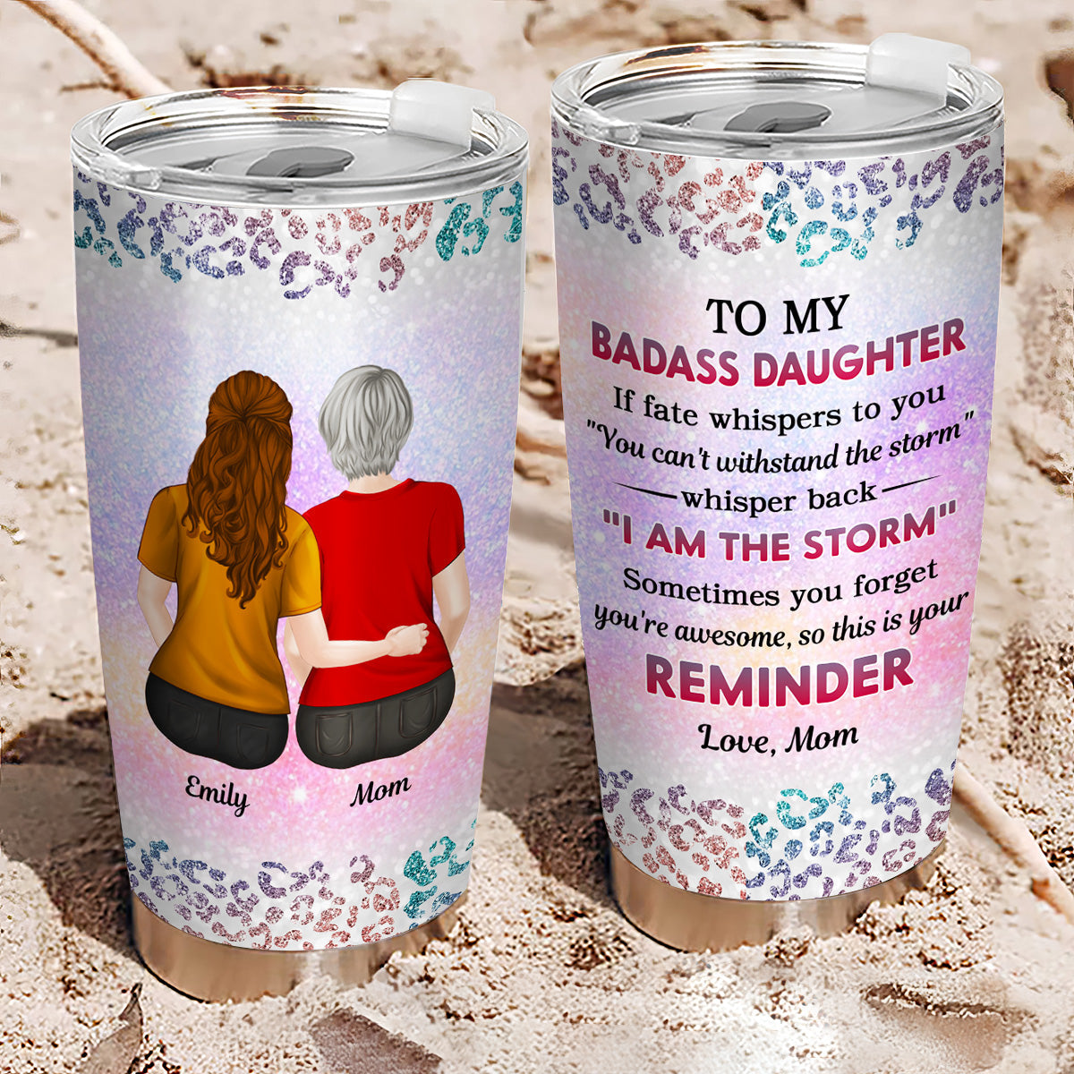 From Mom To Badass Daughter - Personalized Custom Tumbler