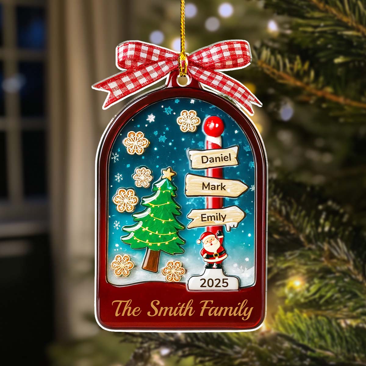 All Is Bright Family - Personalized Custom Acrylic Ornament
