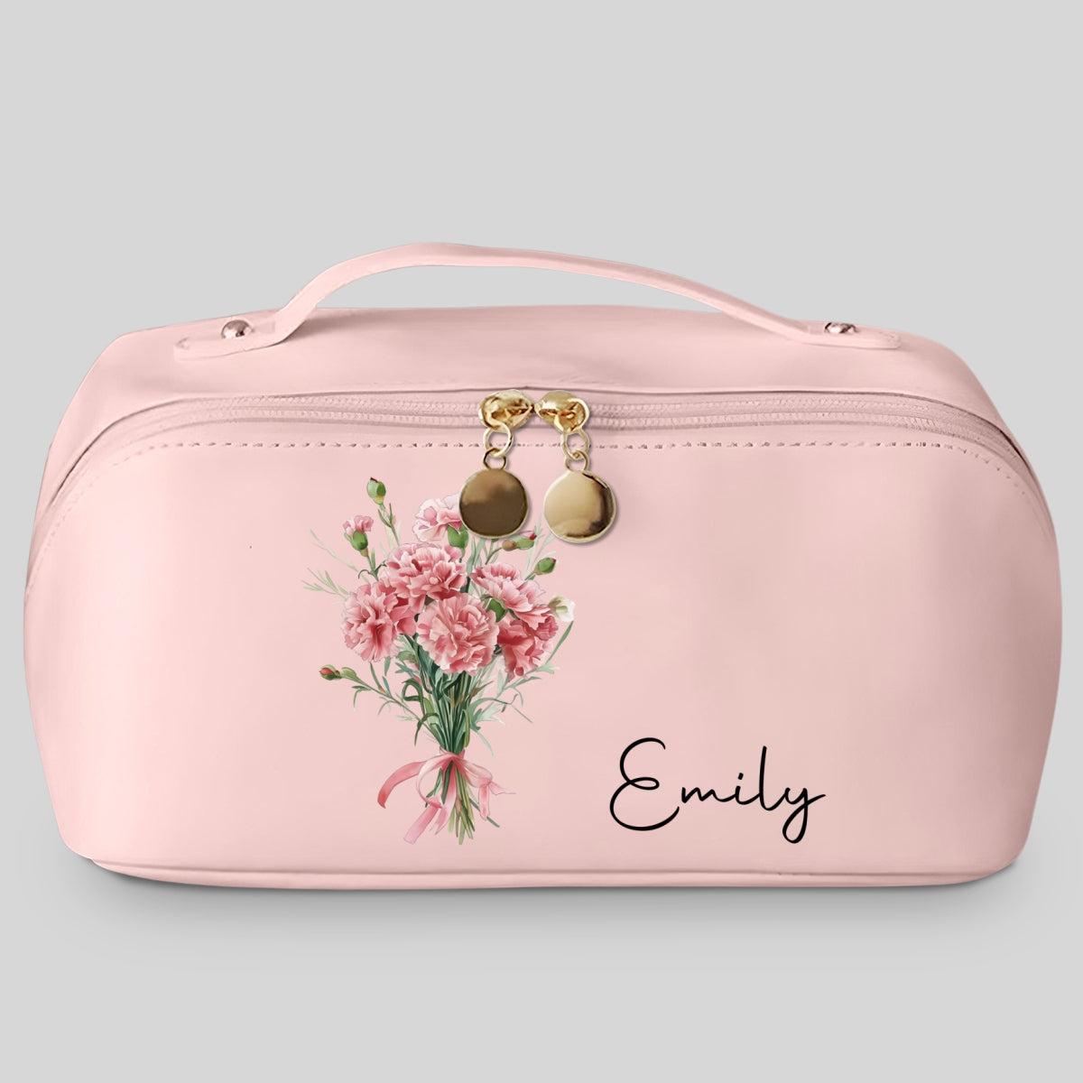 Flowers Do Not Tell They Show - Personalized Custom Leather Makeup Bag