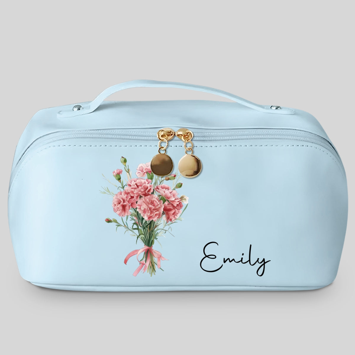 Flowers Do Not Tell They Show - Personalized Custom Leather Makeup Bag