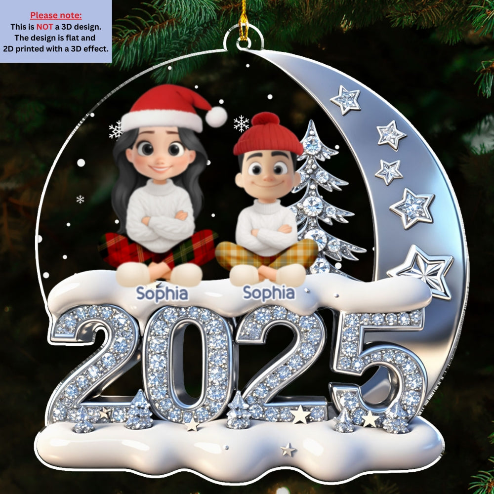 Beside You - Personalized Custom 3D Effect Acrylic Ornament