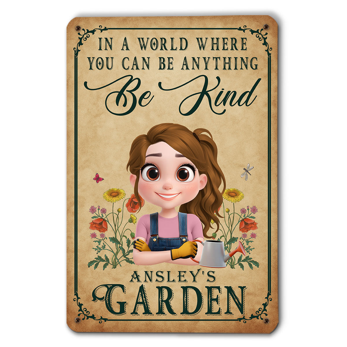 In My World - Personalized Custom Metal Sign