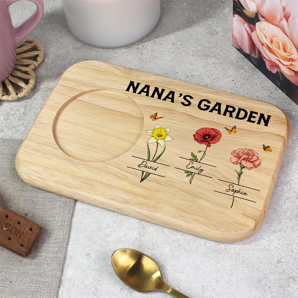 Grandma Garden - Personalized Custom Wooden Treat Board