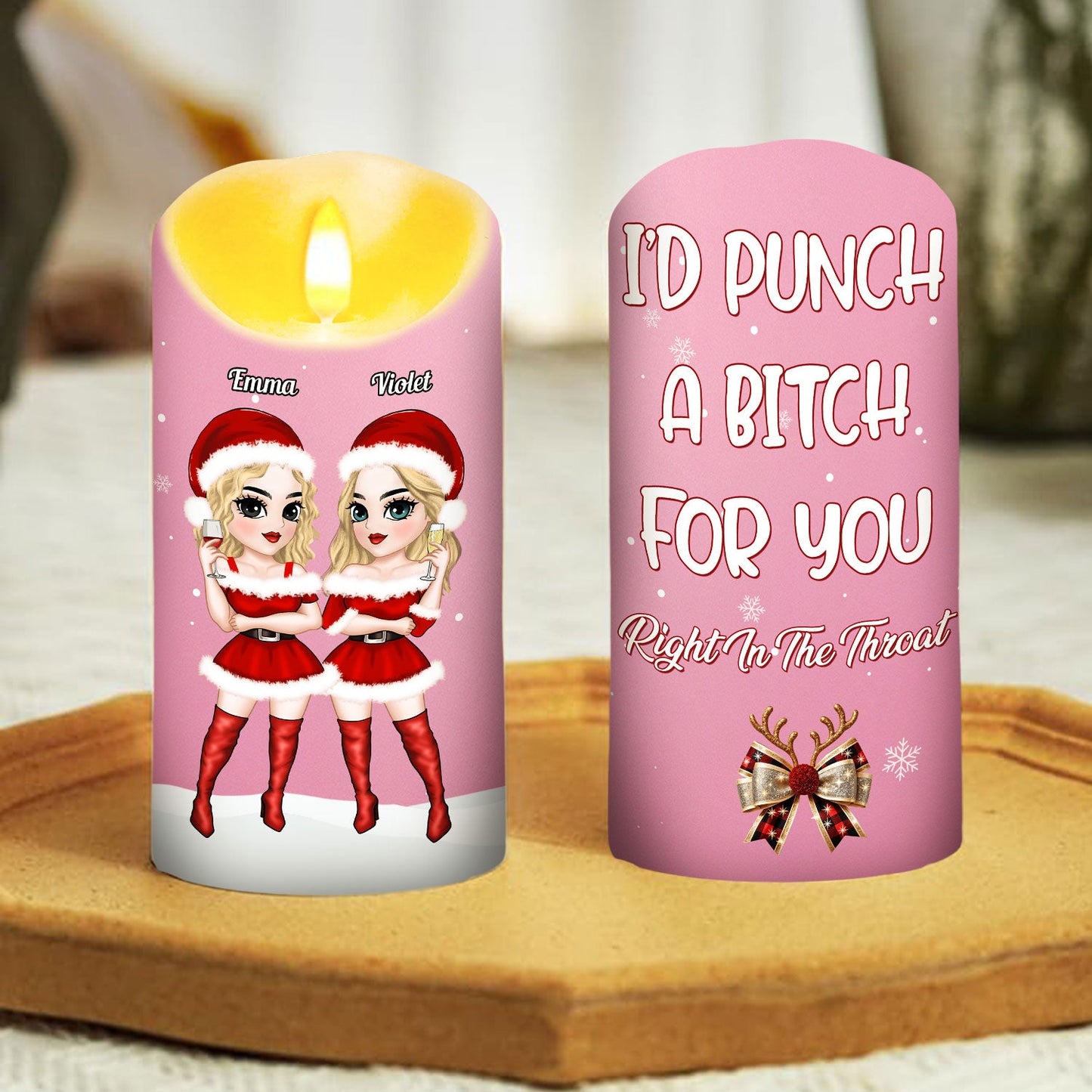 Punch Bitch - Personalized Custom LED Candle