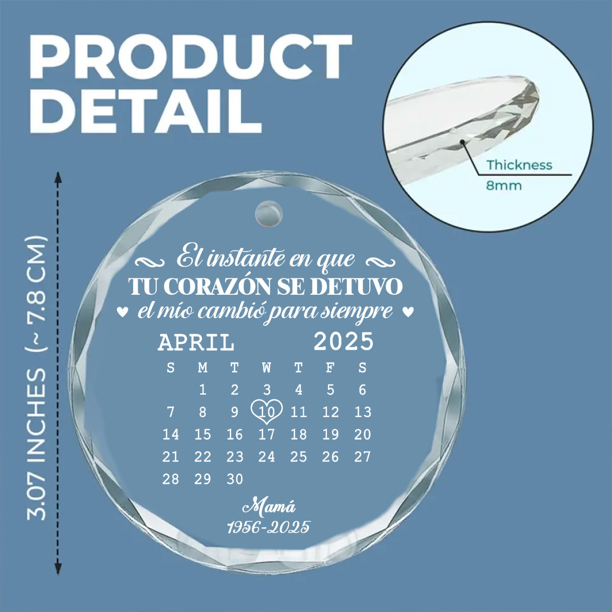 El Momento - Adorno de Cristal Personalizado