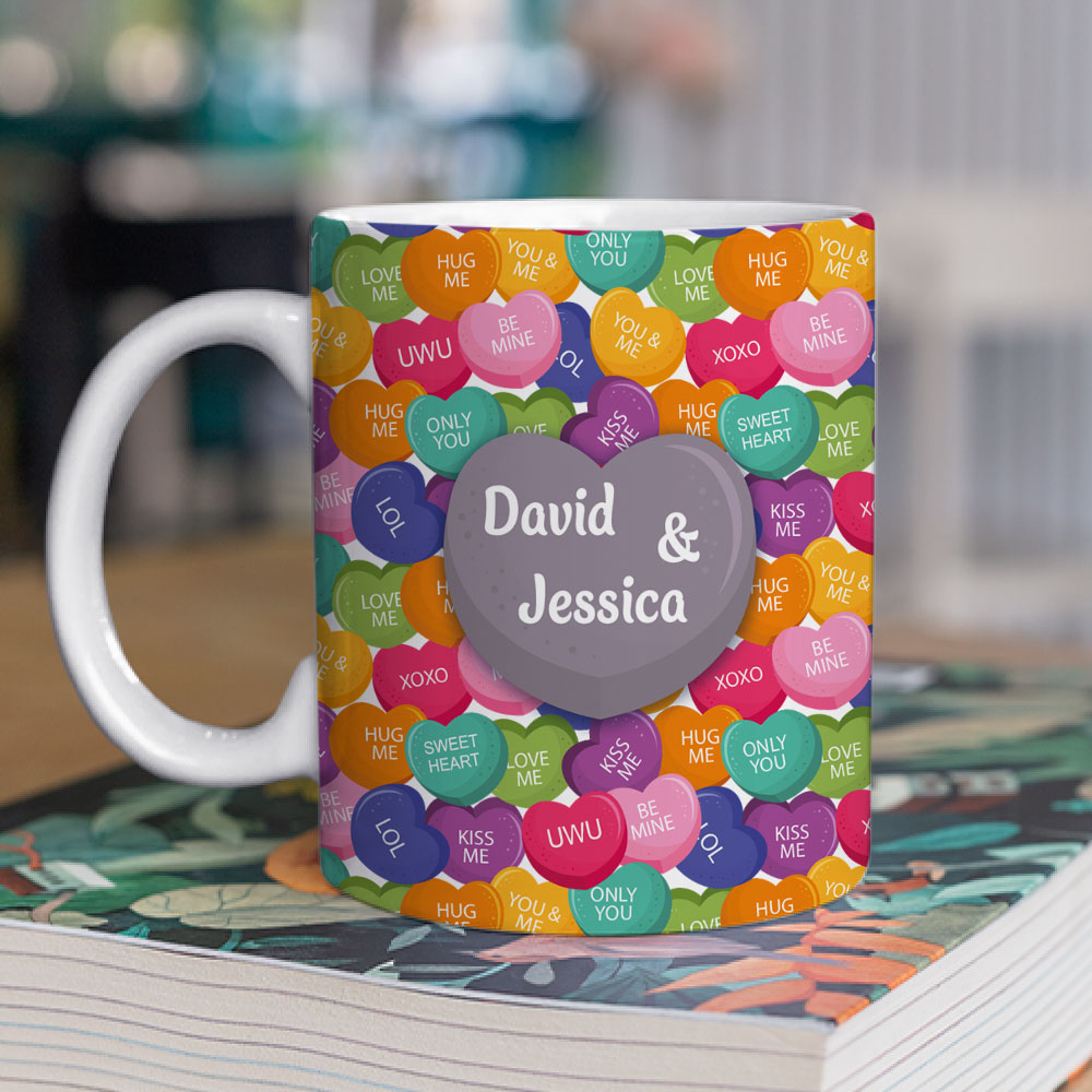 Love Laughter And Candy- Personalized Custom Coffee Mug