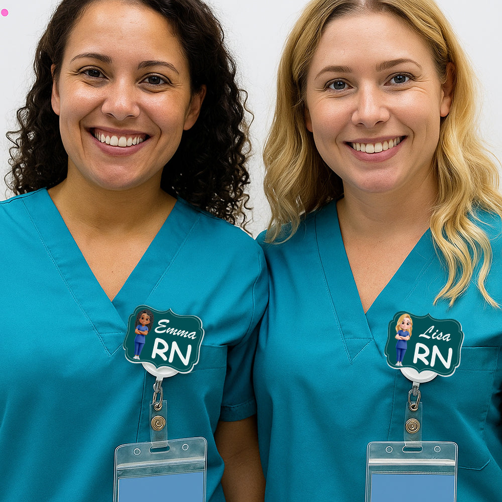 Proud To Be A Nurse - Personalized Custom Acrylic Badge Reel