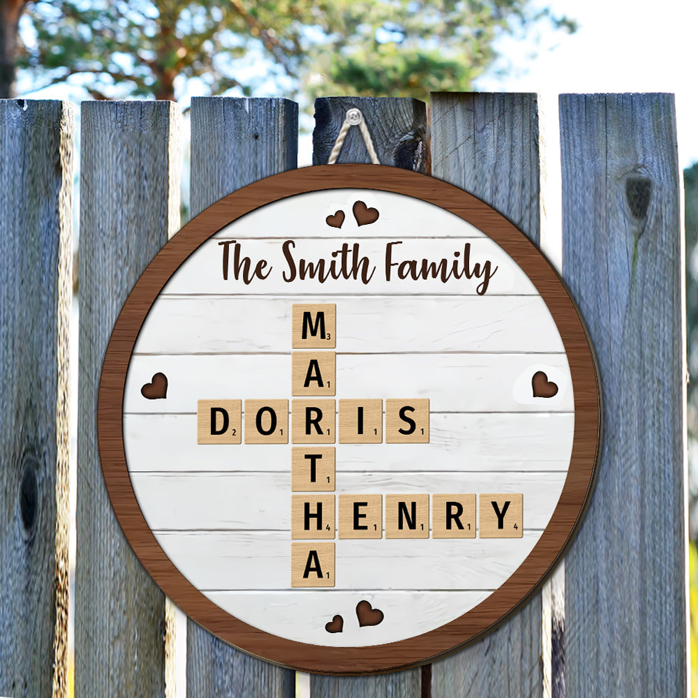 Family Together  - Personalized Custom Wood Sign