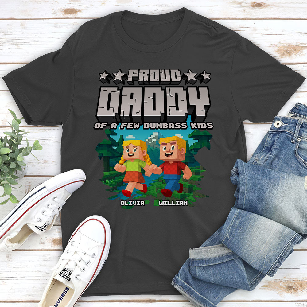 Proud Grandfather Of Few Kids - Personalized Custom Shirt