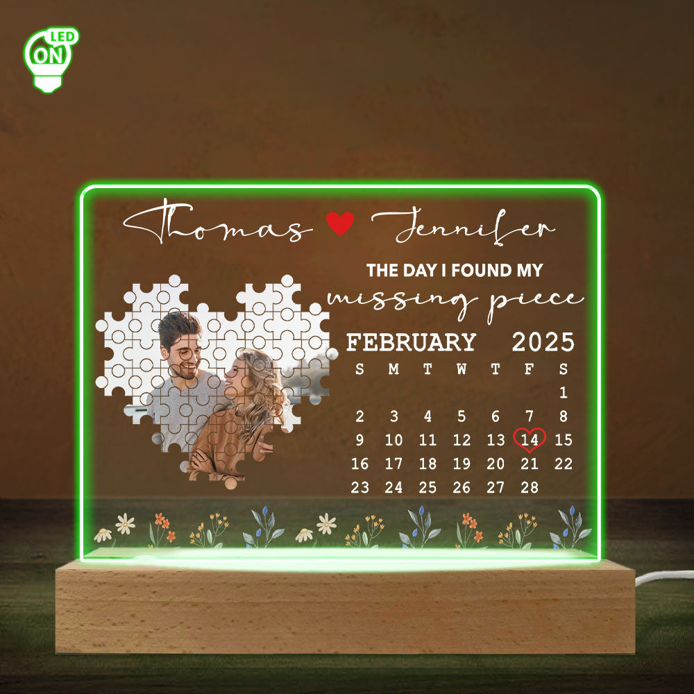 The Day I Found My Missing Piece - Personalized Custom LED Light