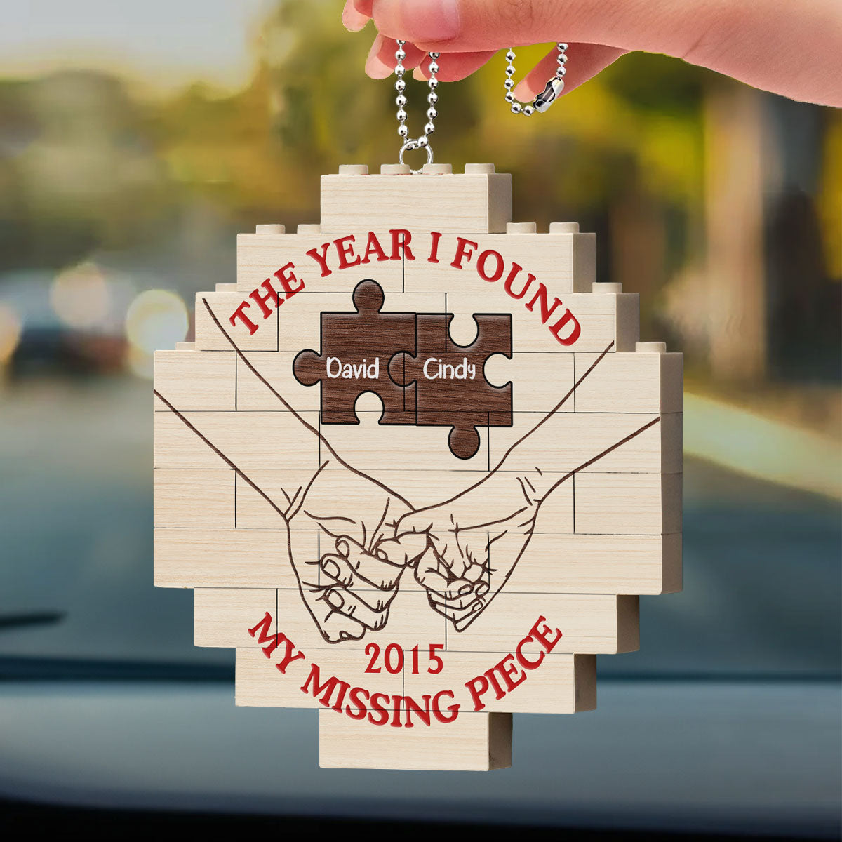 Missing Piece - Personalized Custom Puzzle Car Ornament