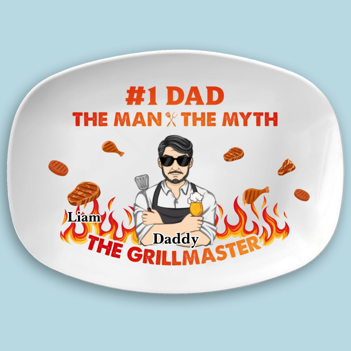 The Grillmaster - Personalized Custom Platter