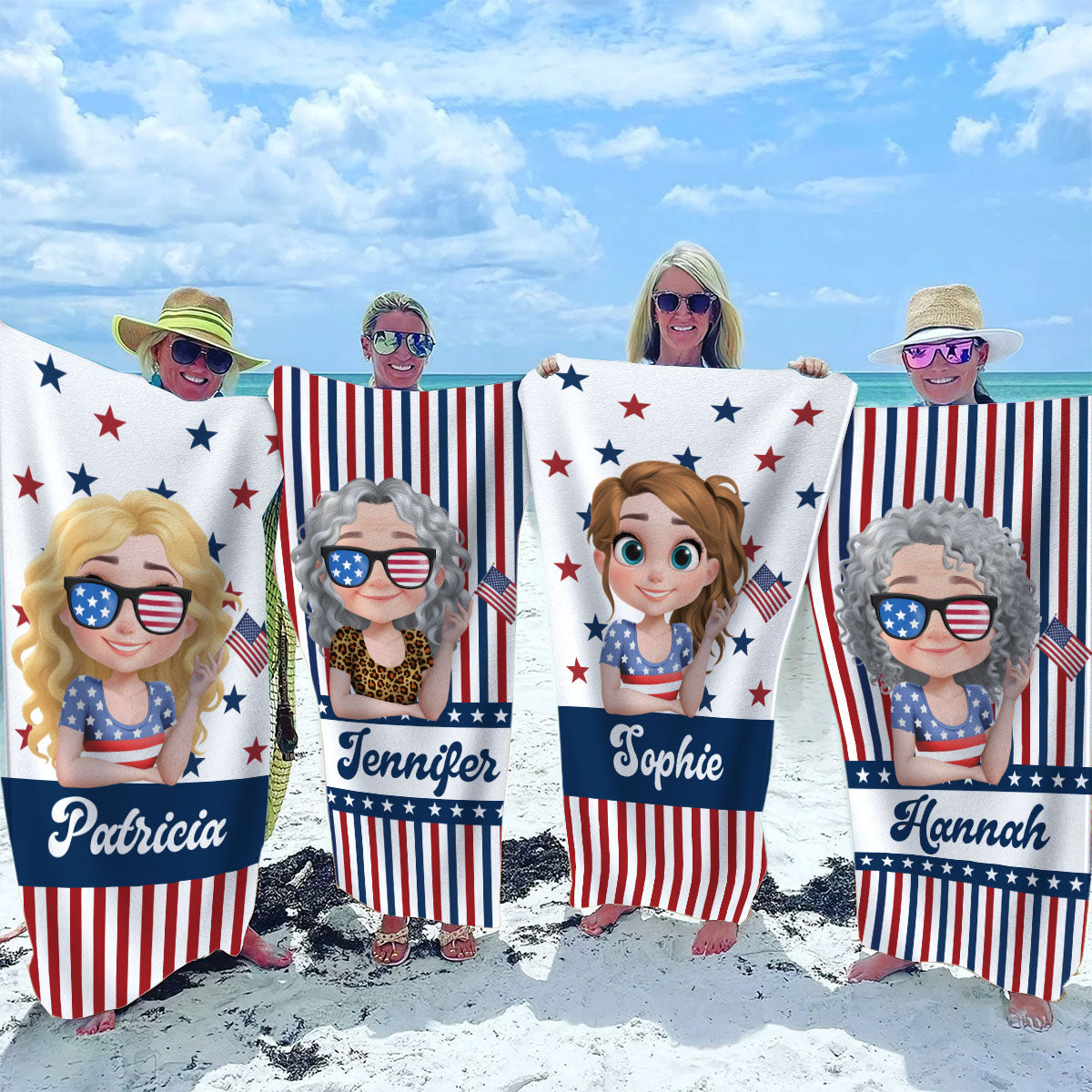 Girl Loves Beach - Personalized Custom Beach Towel