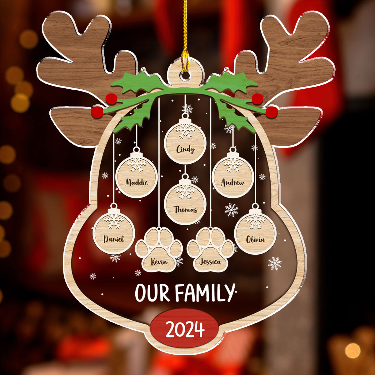 Lovely Family - Personalized Custom Acrylic Ornament