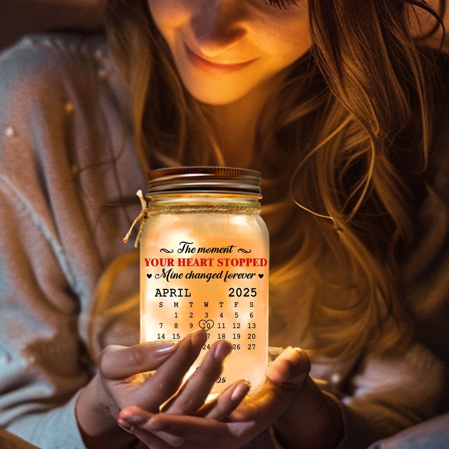 The Moment - Personalized Custom Mason Jar Light