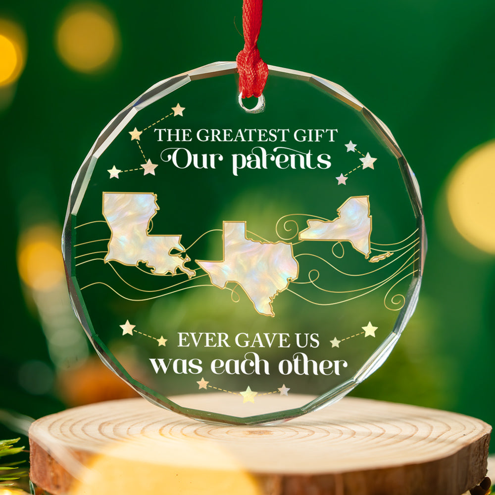 Sibling Of Pearl - Personalized Custom Glass Ornament