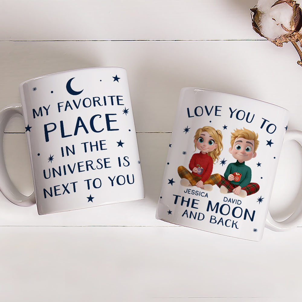 Happiness Starts By Your Side - Personalized Custom Coffee Mug