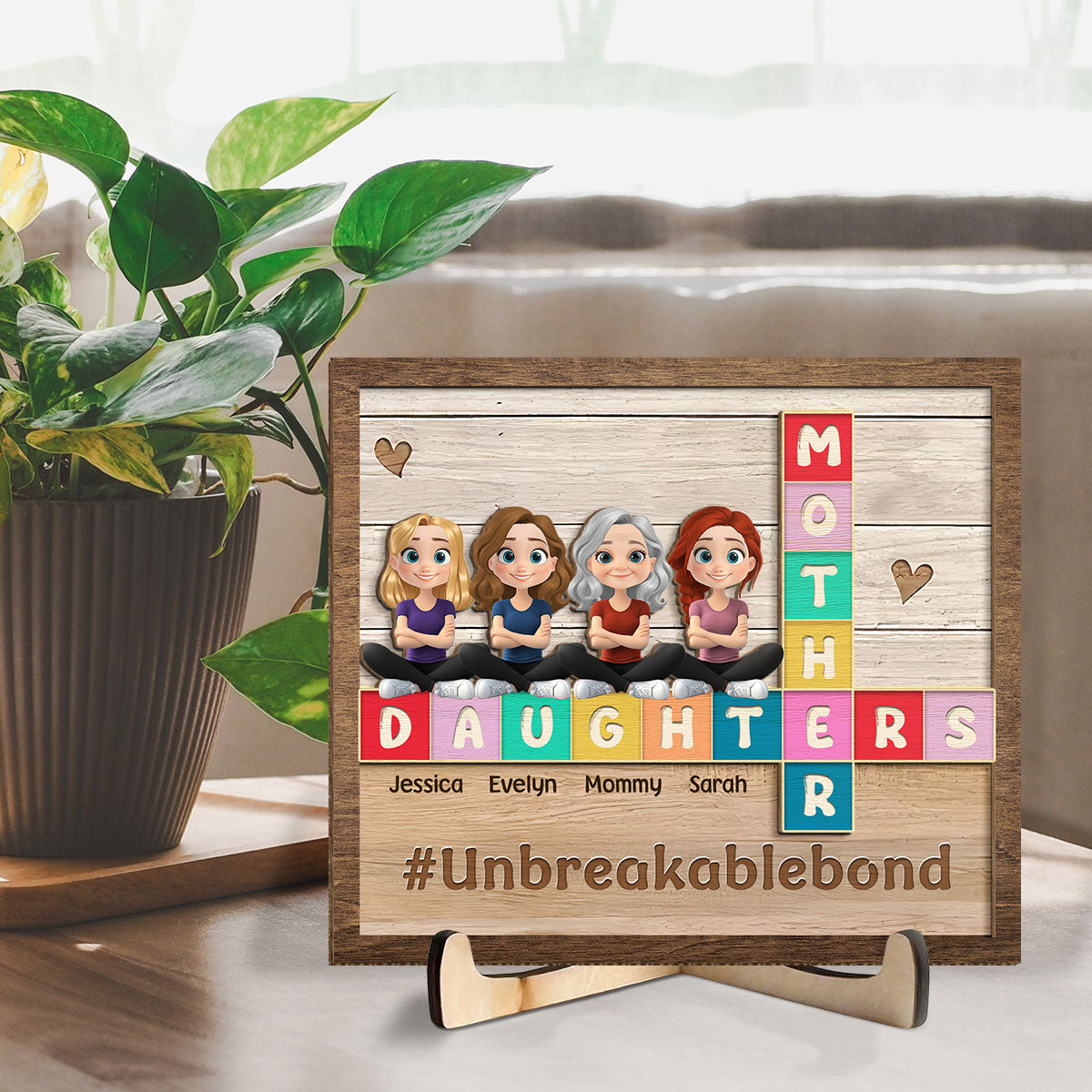 The Unbreakable Bond Between Us - Personalized Custom Wooden Plaque