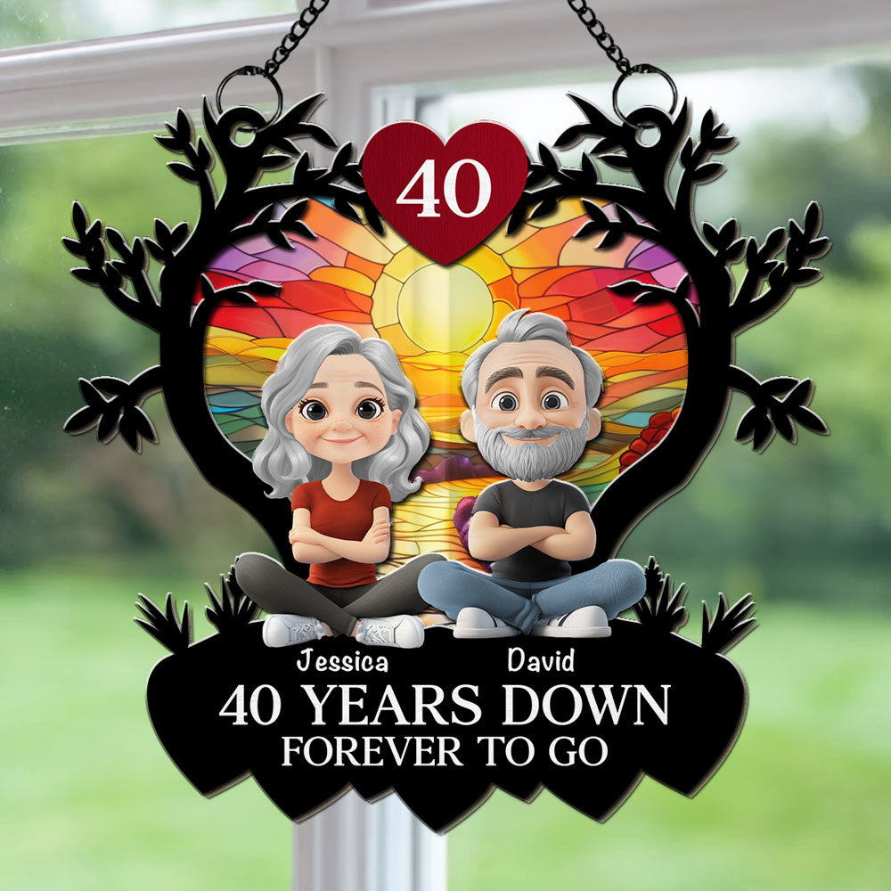 Grow Old Together - Personalized Custom Suncatcher